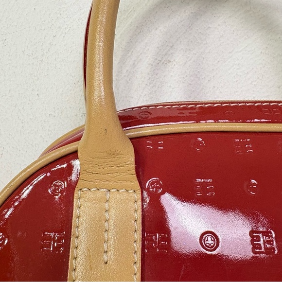 ARCADIA Patent Leather Dome Top Handle Satchel Bag Purse - Picture 16 of 16